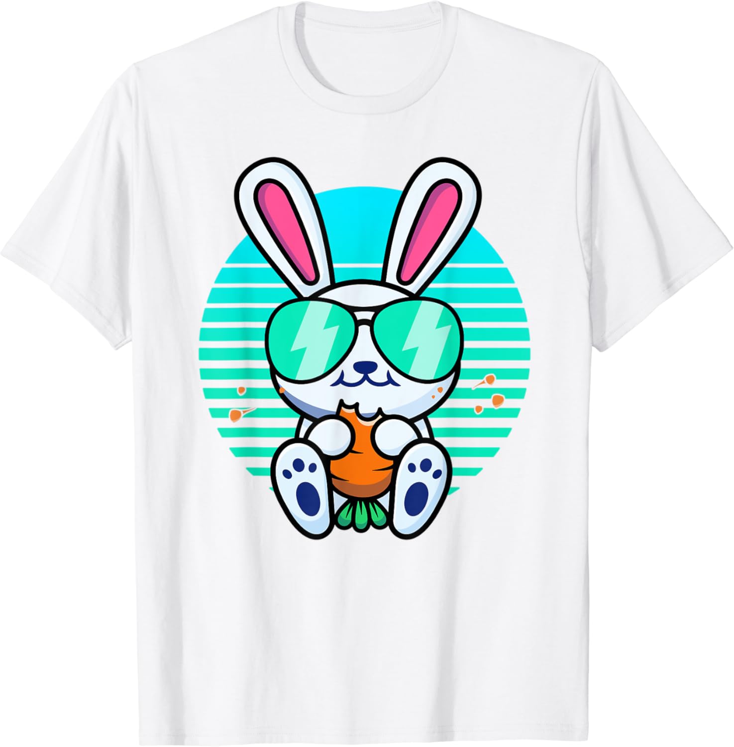 Retro Bunny Shirts For Girls Boys Kids Rabbit Lover Gifts T